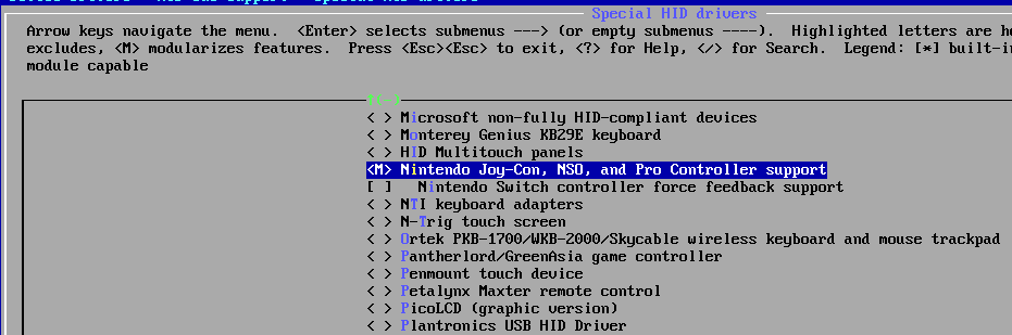 Menuconfig Device Drivers