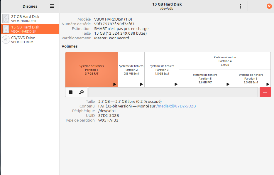Table de partitions MBR