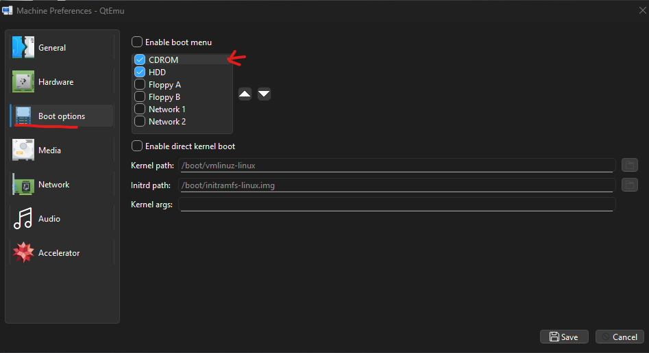 Création d'une nouvelle machine virtuelle