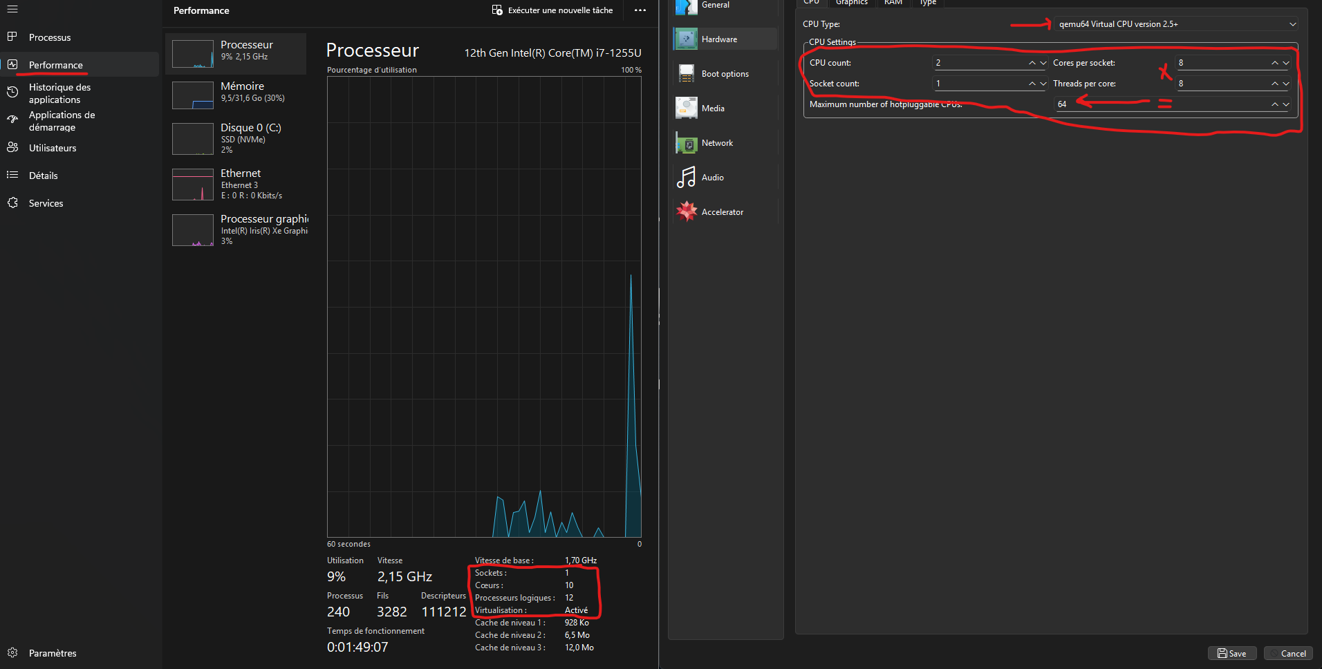 Création d'une nouvelle machine virtuelle