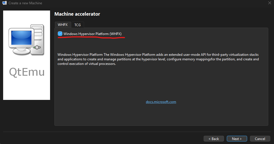 Création d'une nouvelle machine virtuelle