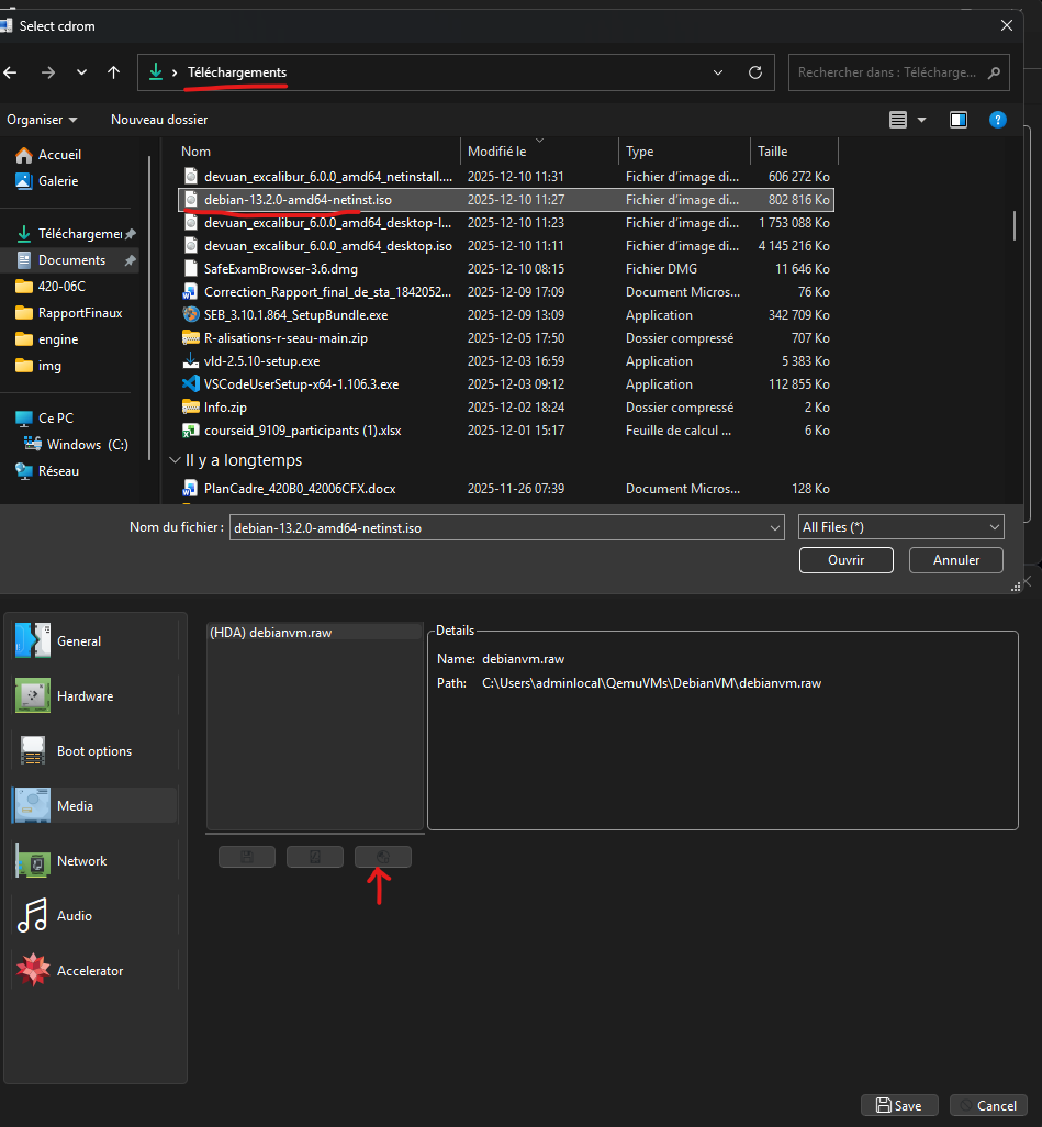 Création d'une nouvelle machine virtuelle