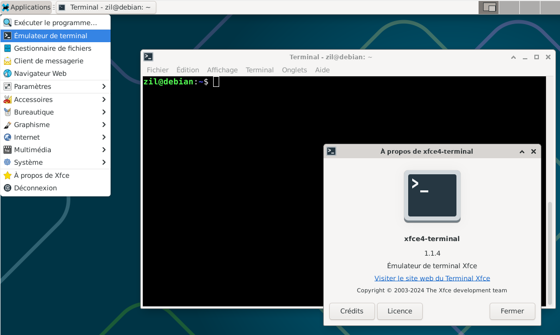 Émulateur de Terminal 'xfce4-terminal'