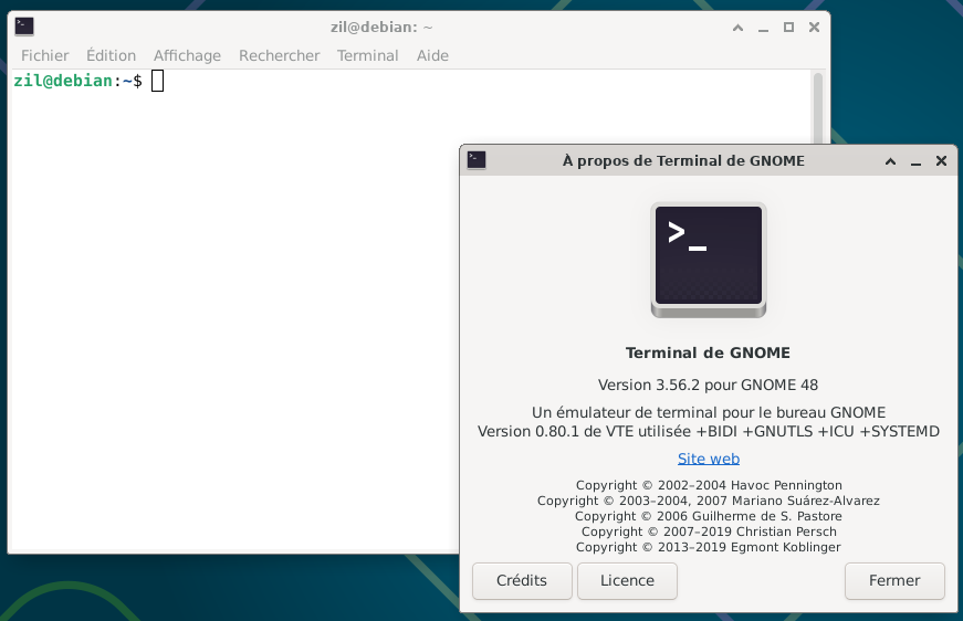 Émulateur de Terminal 'gnome-terminal'