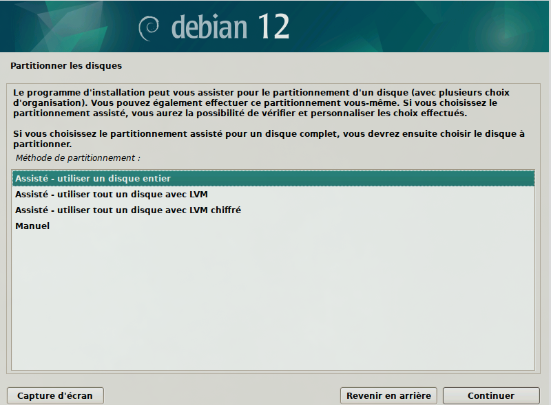 Installation de Debian