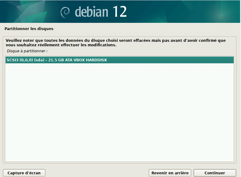 Installation de Debian