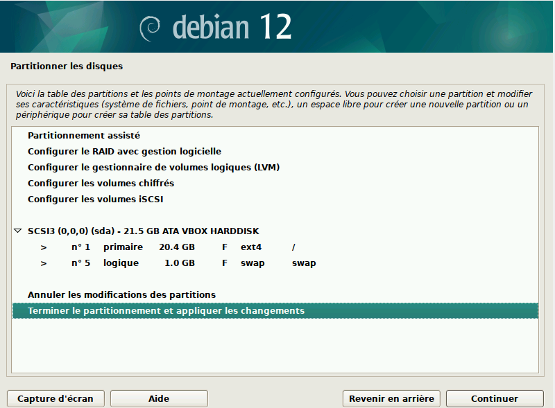 Installation de Debian