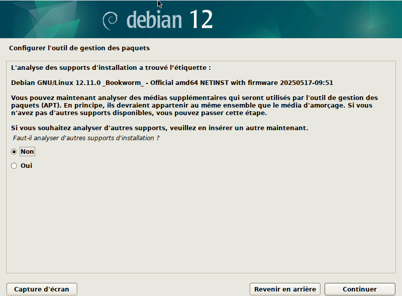 Installation de Debian