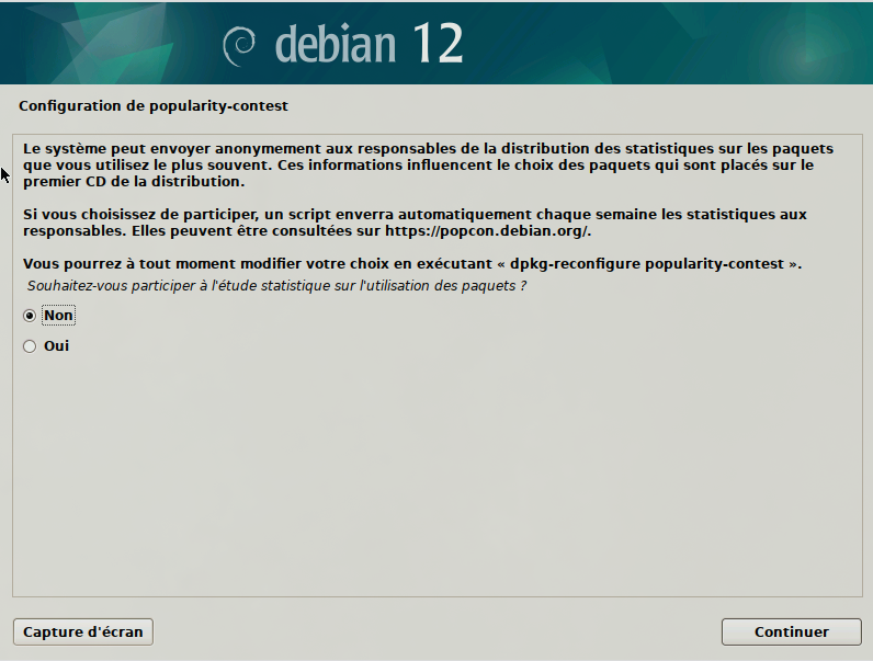 Installation de Debian