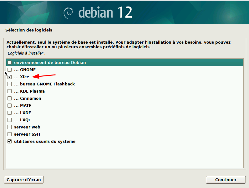 Installation de Debian