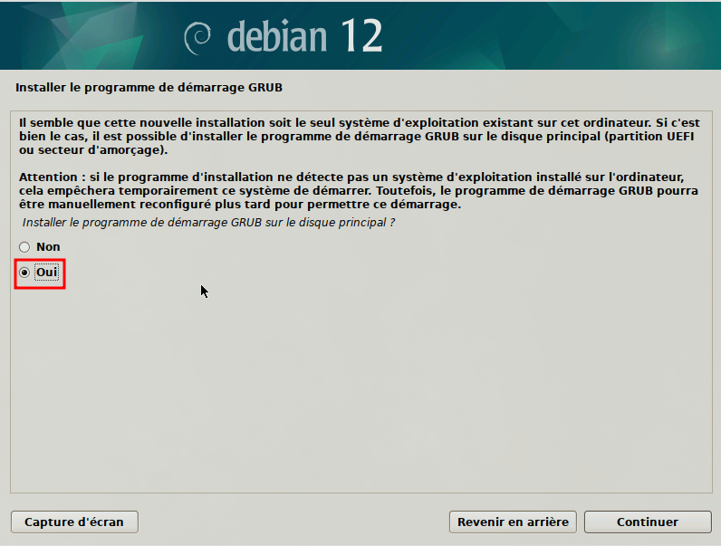 Installation de Debian
