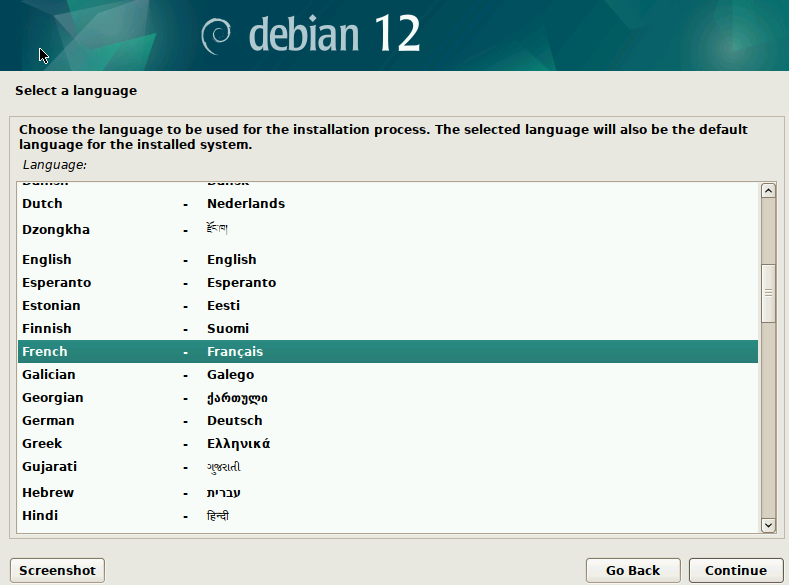 Installation de Debian