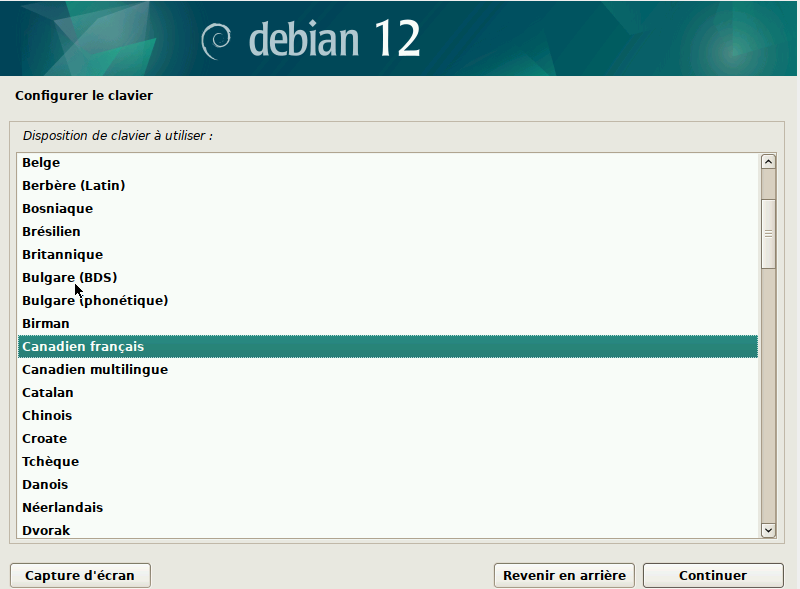 Installation de Debian