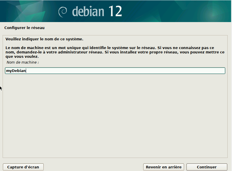 Installation de Debian